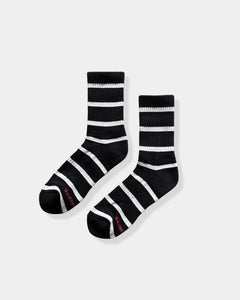 BLACK STRIPED BOYFRIEND SOCK