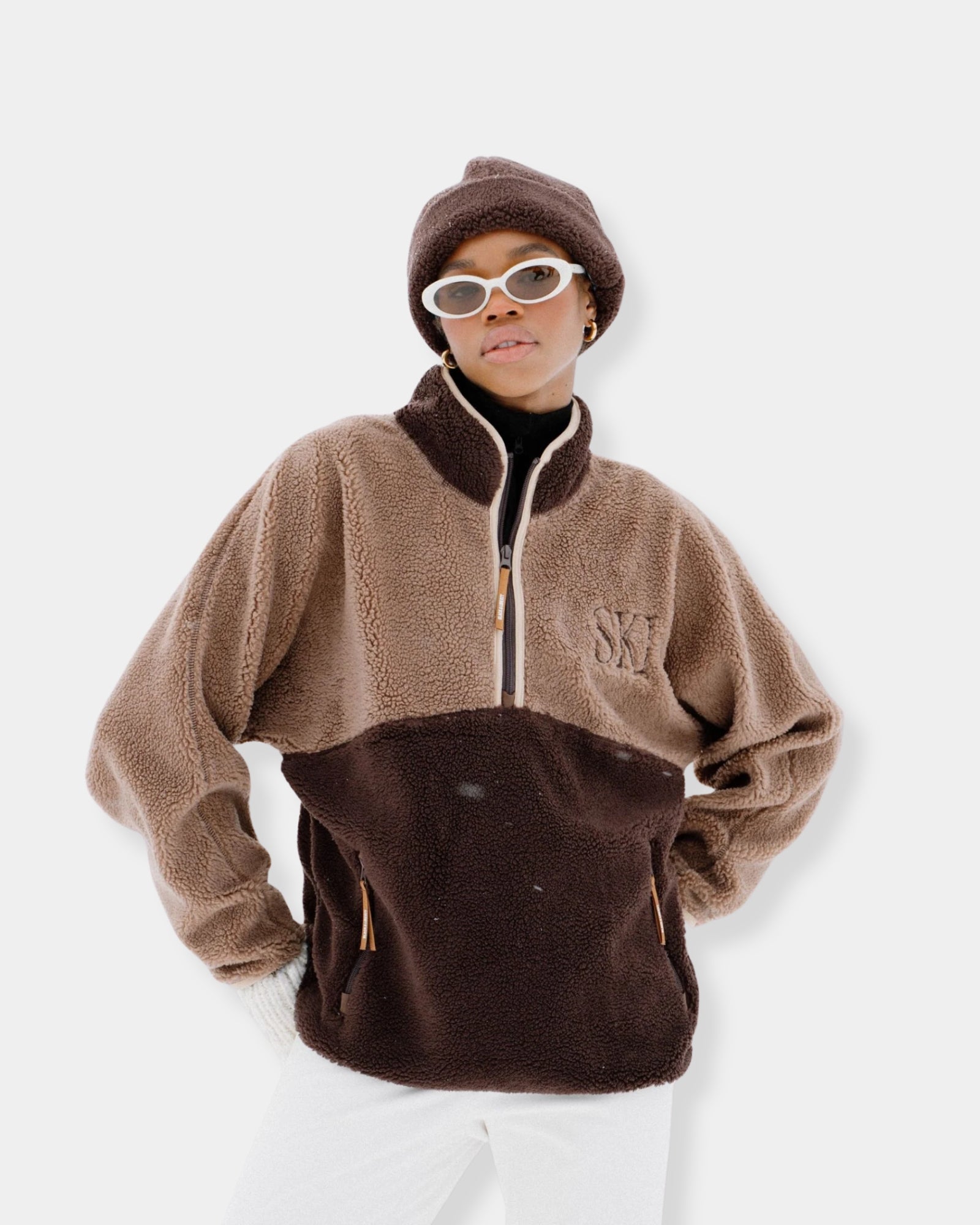 ALPINE SKI SWEATER - COFFEE BEAN