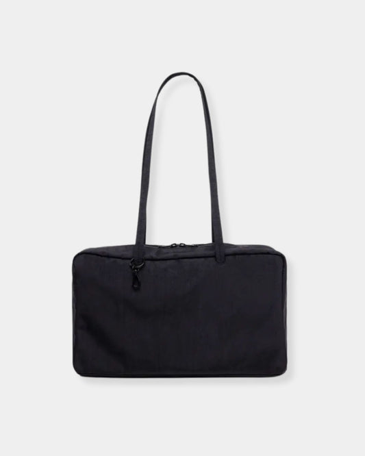 MEDIUM NYLON BOWLER BAG - BLACK