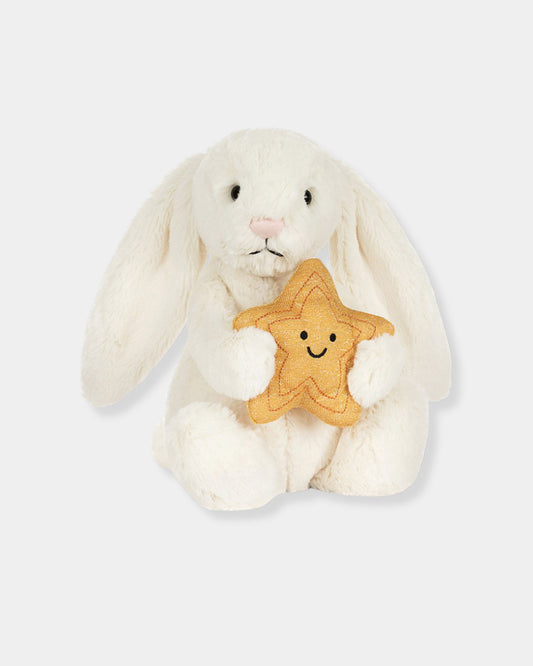 CREAM BUNNY WITH STAR - PLUSH TOY