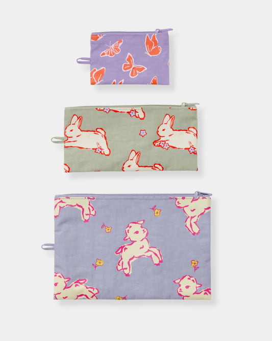 FLAT POUCH SET - SPRING ANIMALS