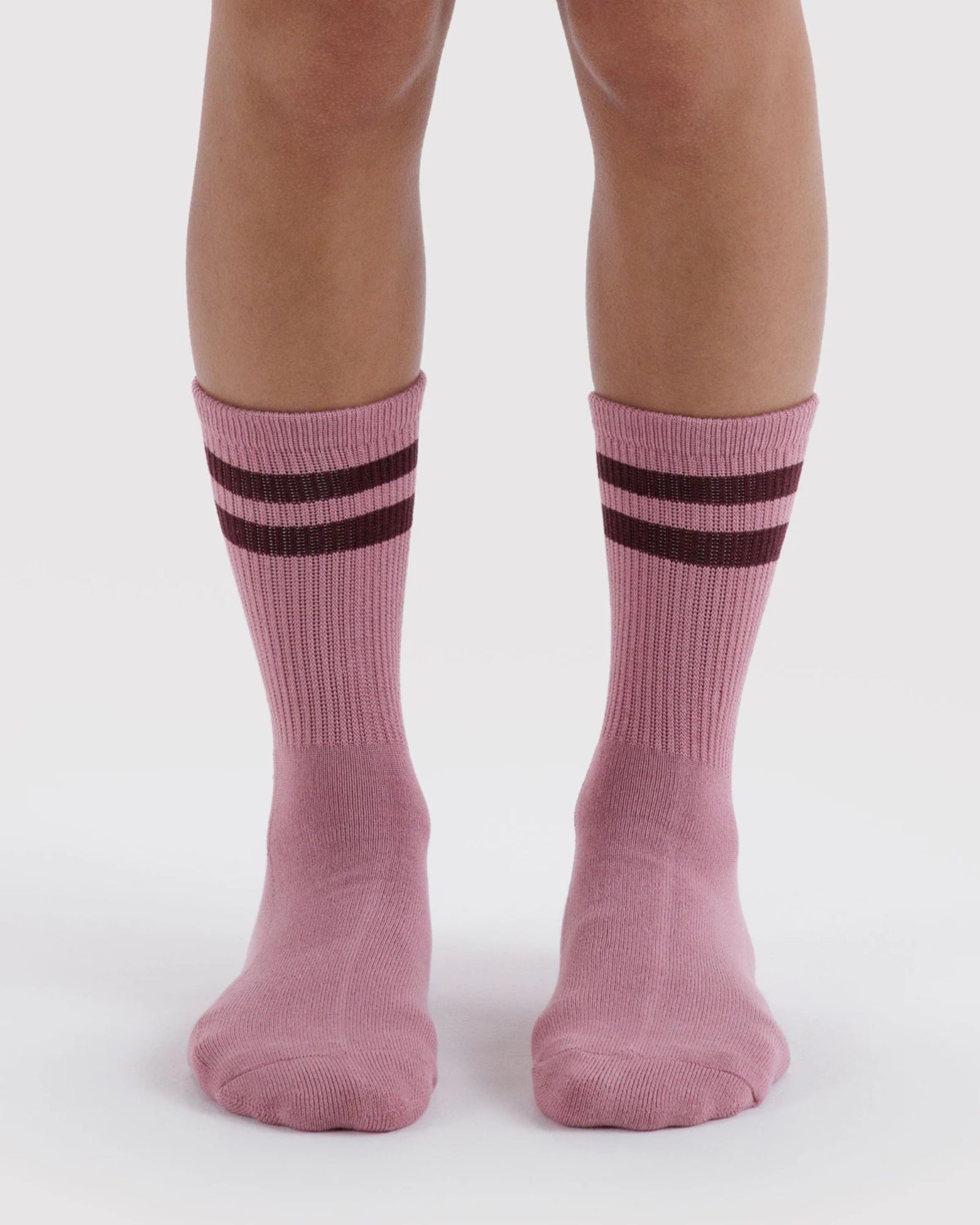 RIBBED SOCK - WILD PLUM STRIPE