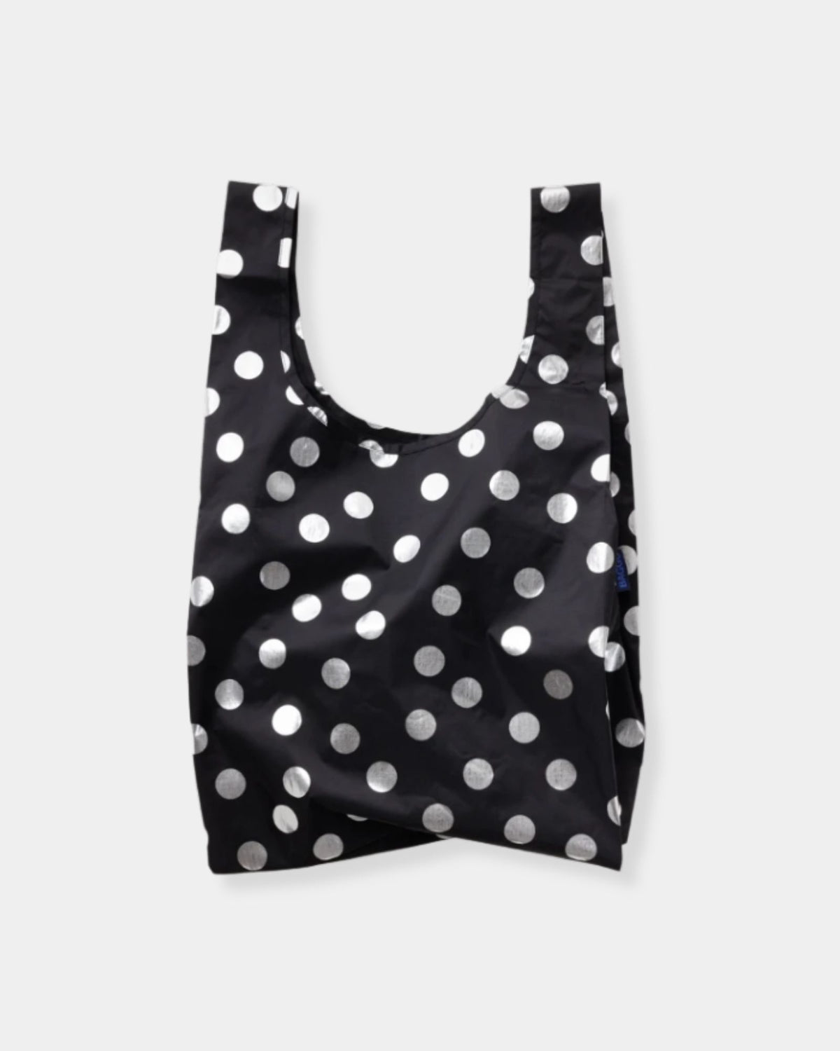 STANDARD BAGGU - SILVER METALLIC POLKA DOT