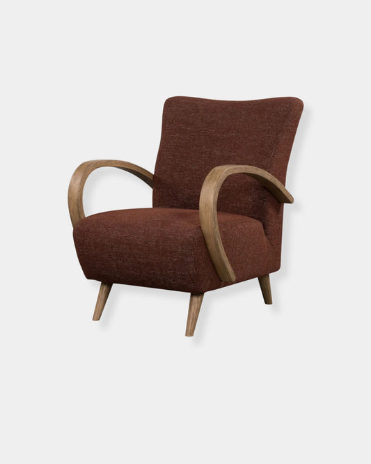 LOUIS CLUB CHAIR - TEXTURED CHOCO