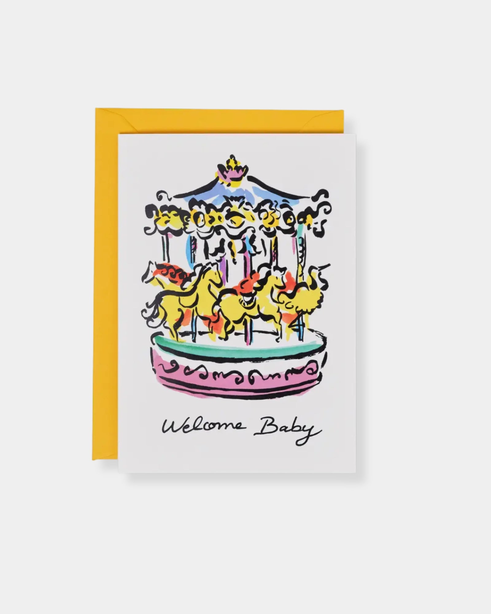 WELCOME BABY CAROUSEL - CARD