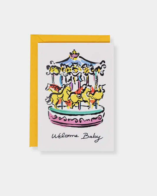 WELCOME BABY CAROUSEL - CARD