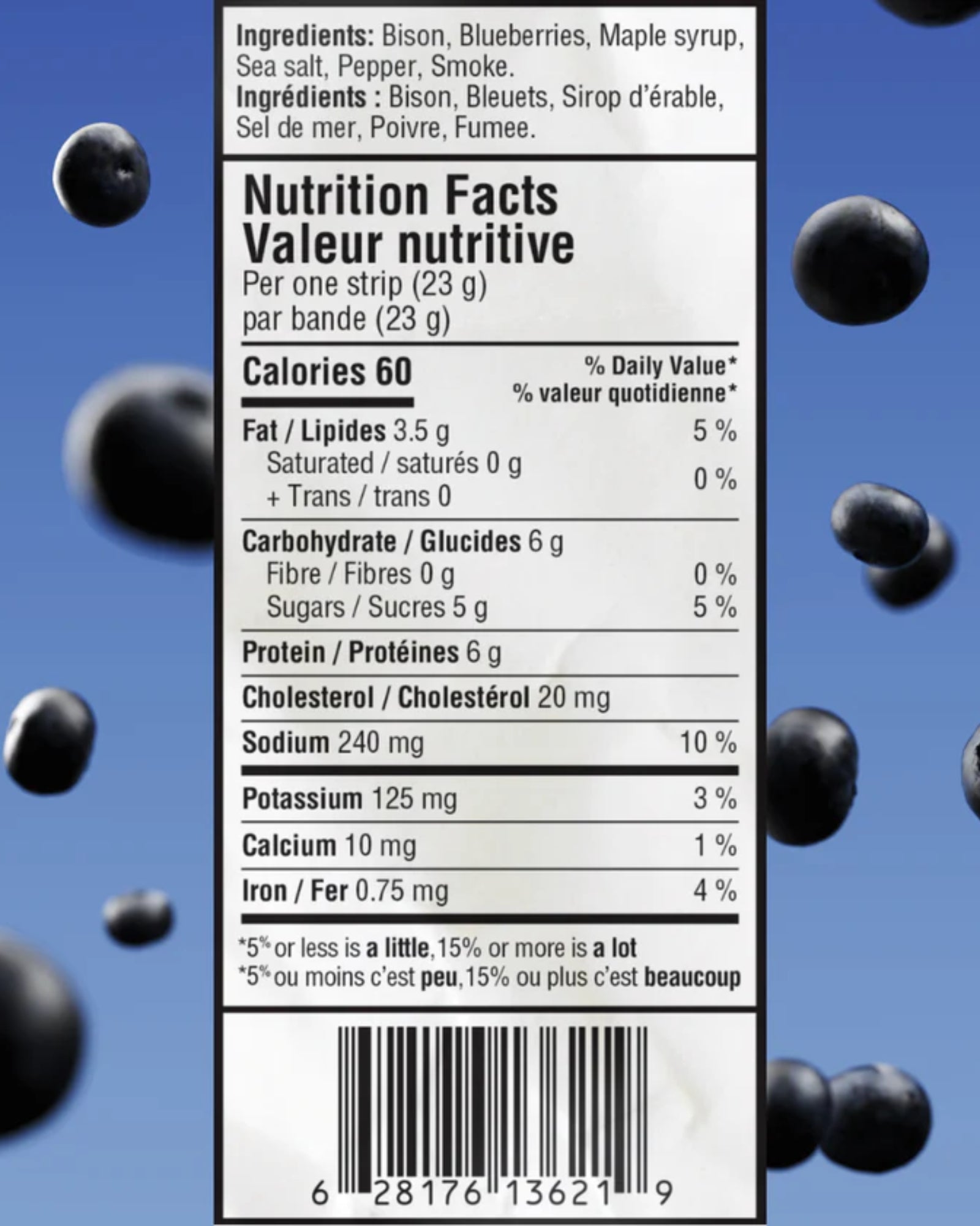 BISON PEPPERED PEMMICAN - MAPLE BLUEBERRY