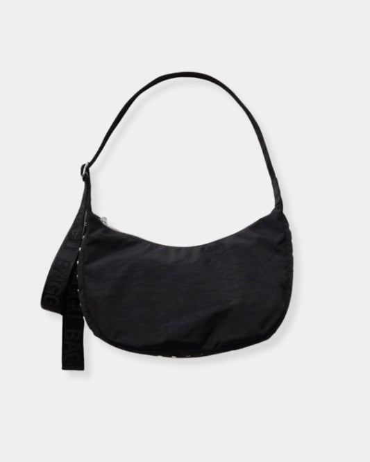 MEDIUM NYLON CRESCENT BAG - STUDS