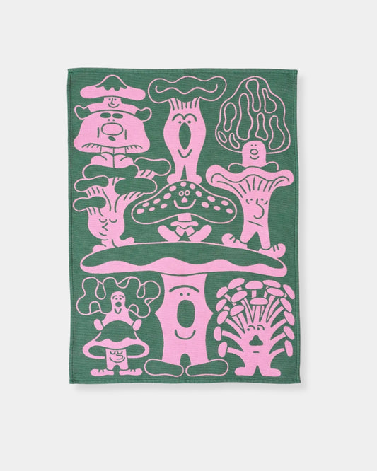 MUSHROOMS - WOVEN COTTON TEA TOWEL