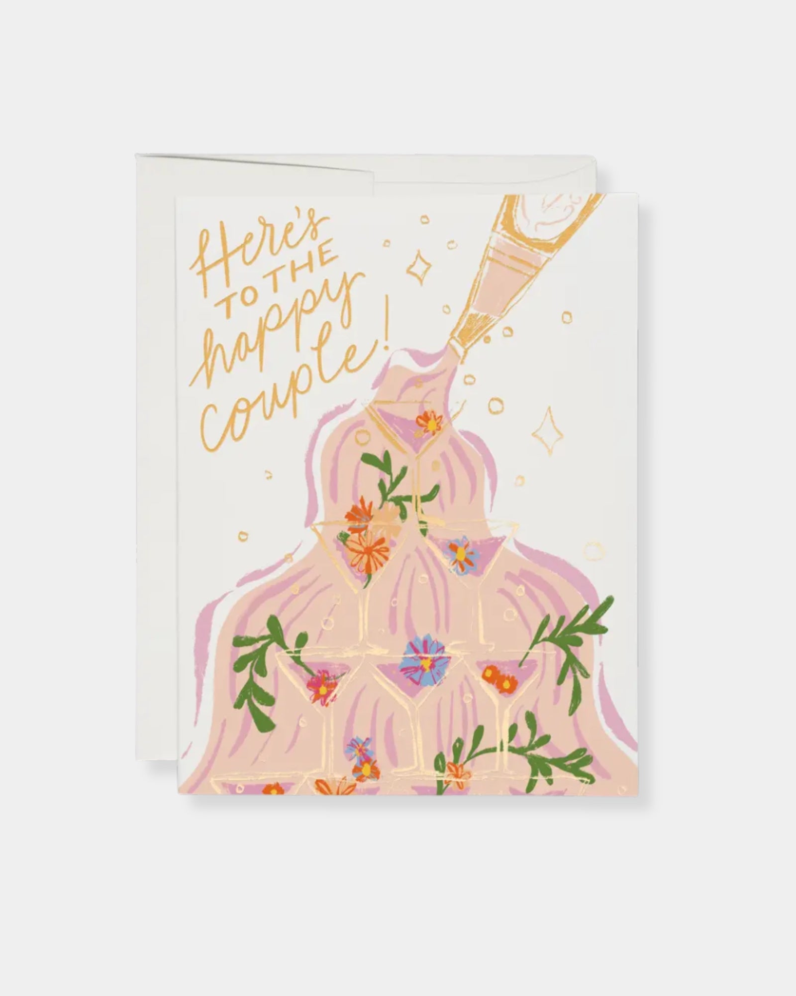 CHAMPAGNE FOUNTAIN WEDDING  - CARD
