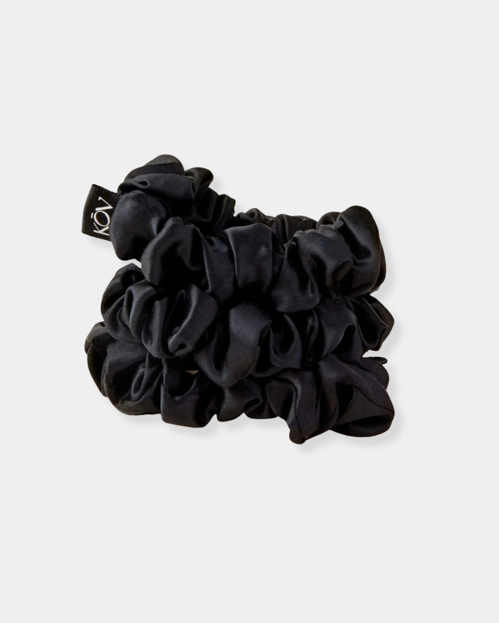 BLACK TRIO - SILK SCRUNCHIE BUNDLE