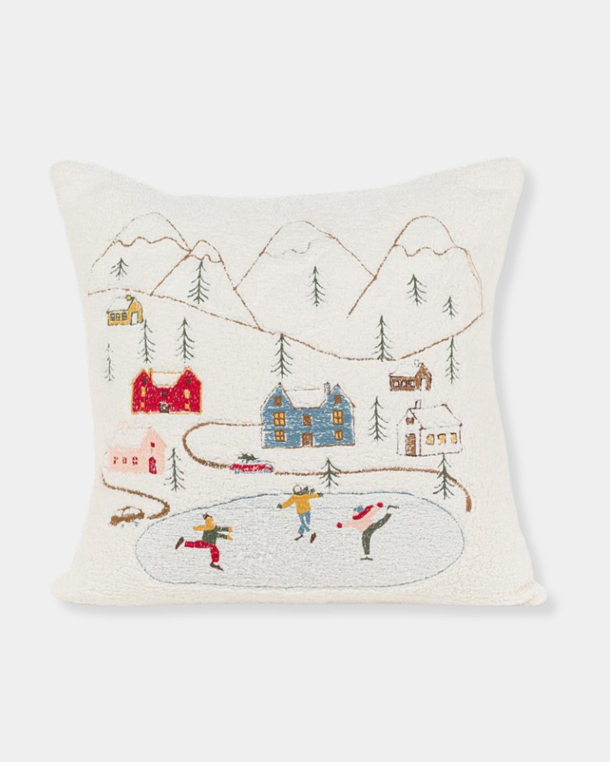 SKATING VILLAGE- 17" PILLOW