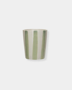 GREEN STONEWARE CUP