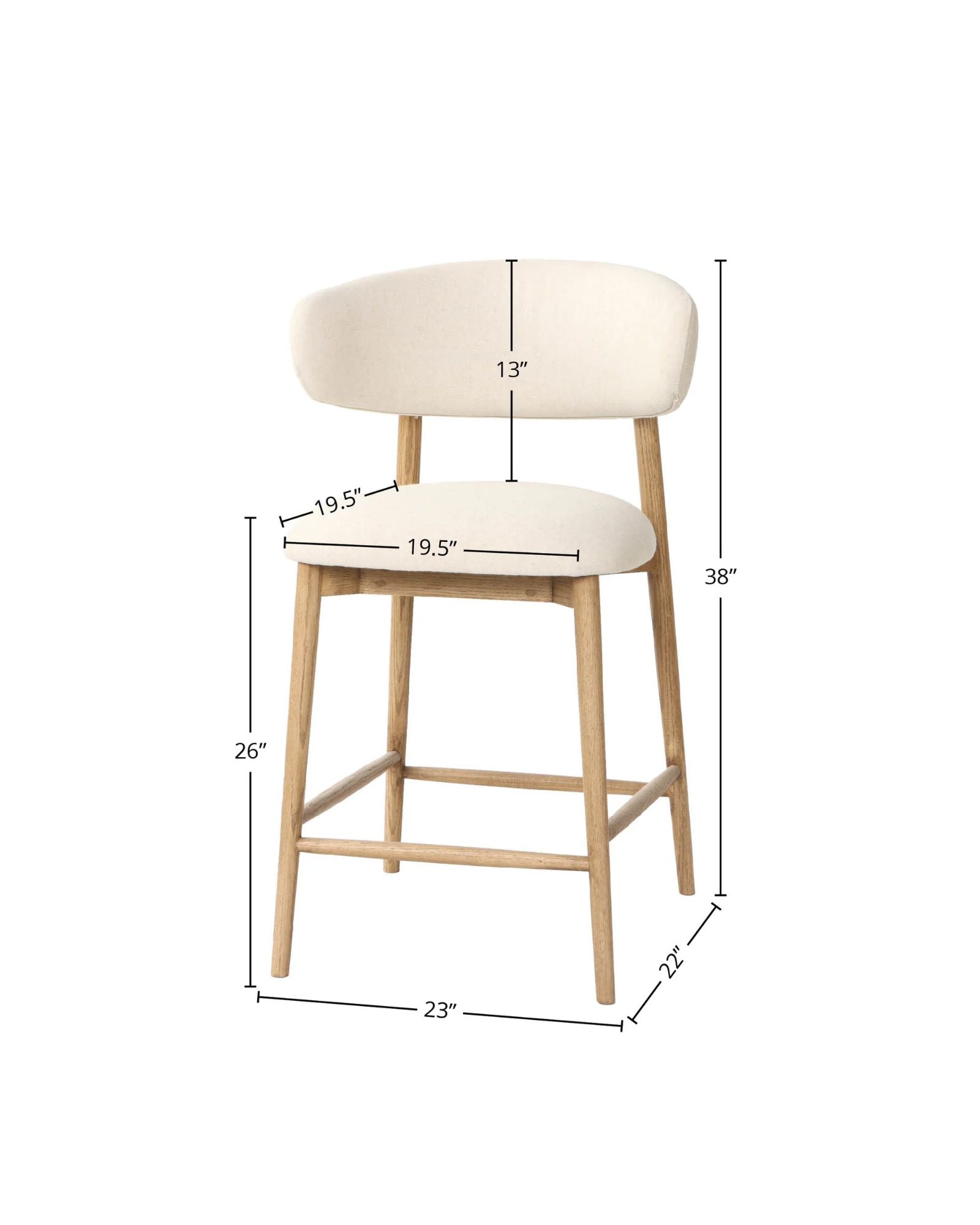 MILO COUNTER STOOL - SAVILLE FLAX