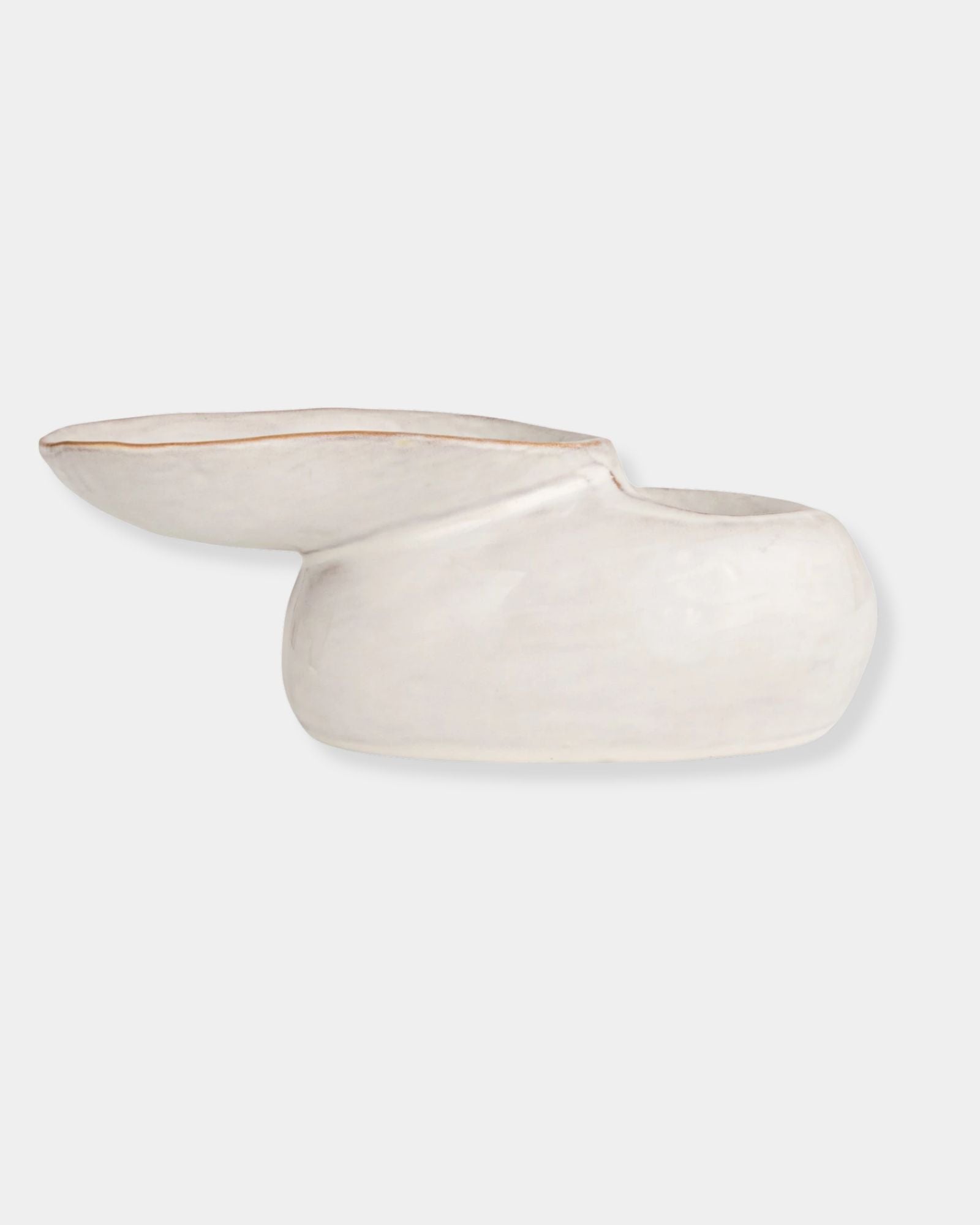 STONEWARE PEDESTAL DISH