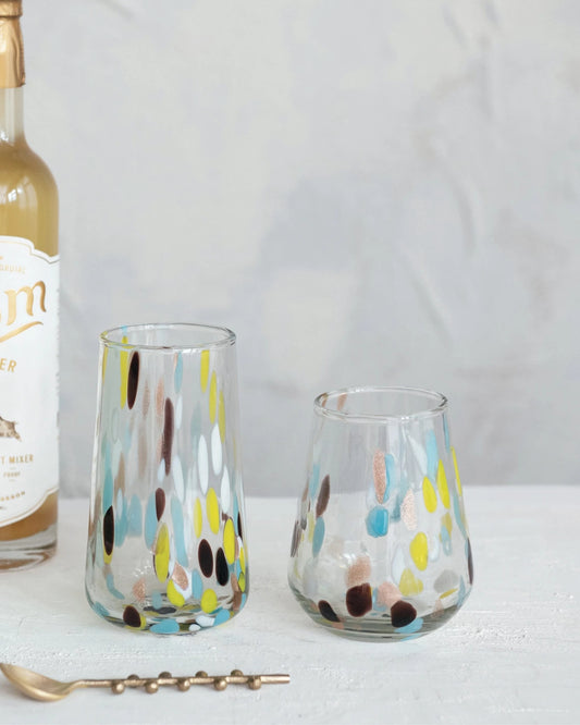 CONFETTI - 12oz SHORT GLASS