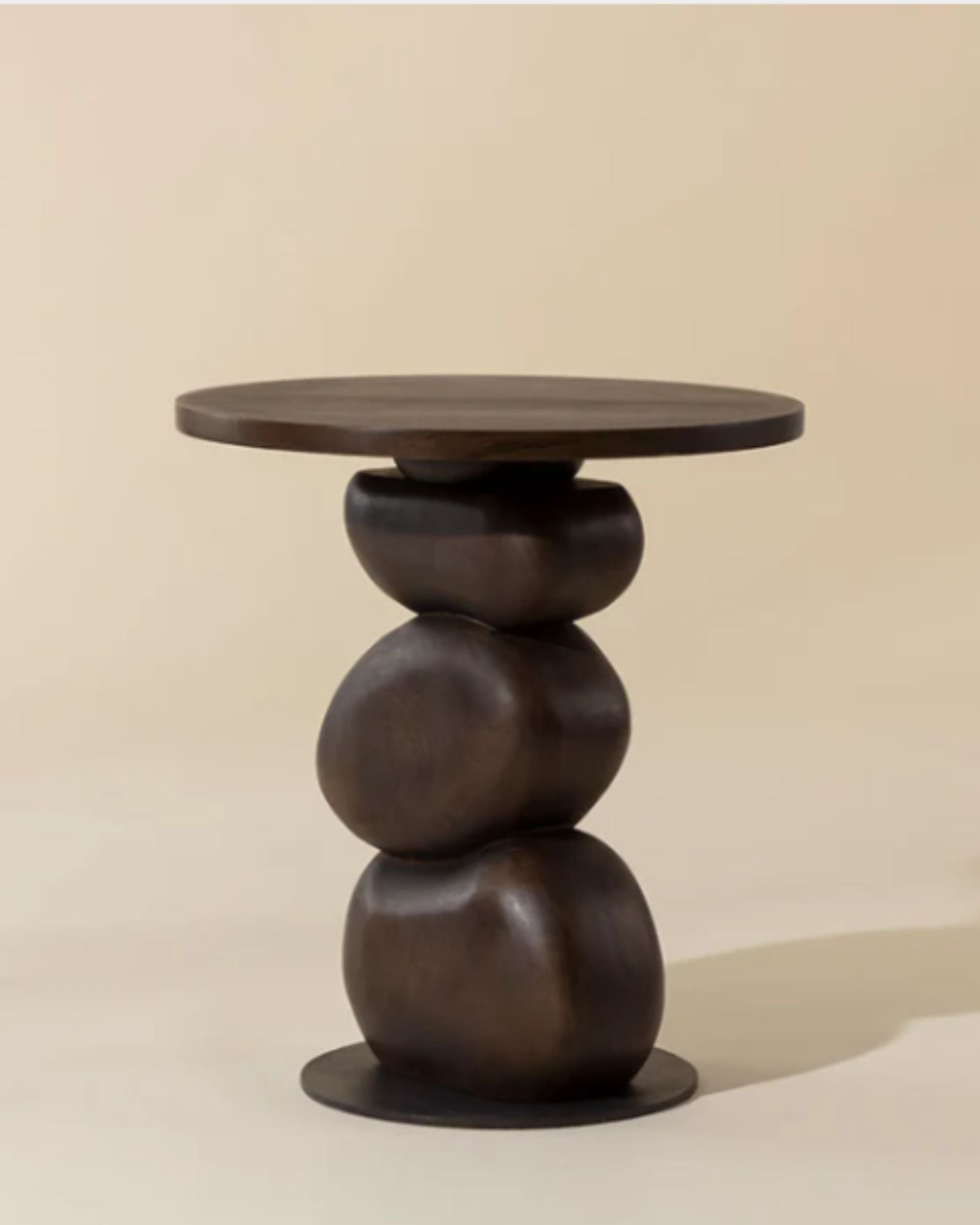 PAPLO END TABLE - MEDIUM BROWN