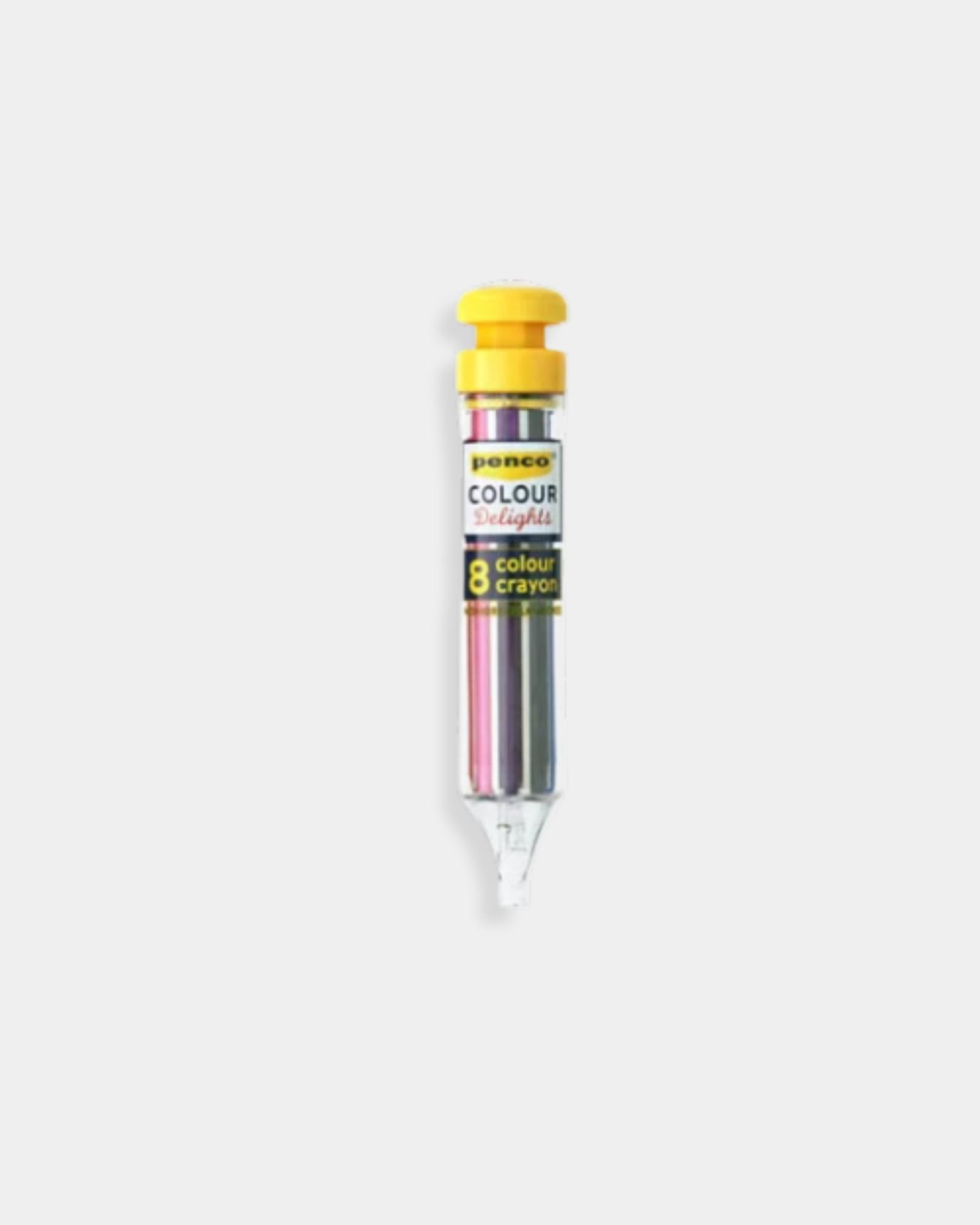 8 COLOUR CRAYON - YELLOW