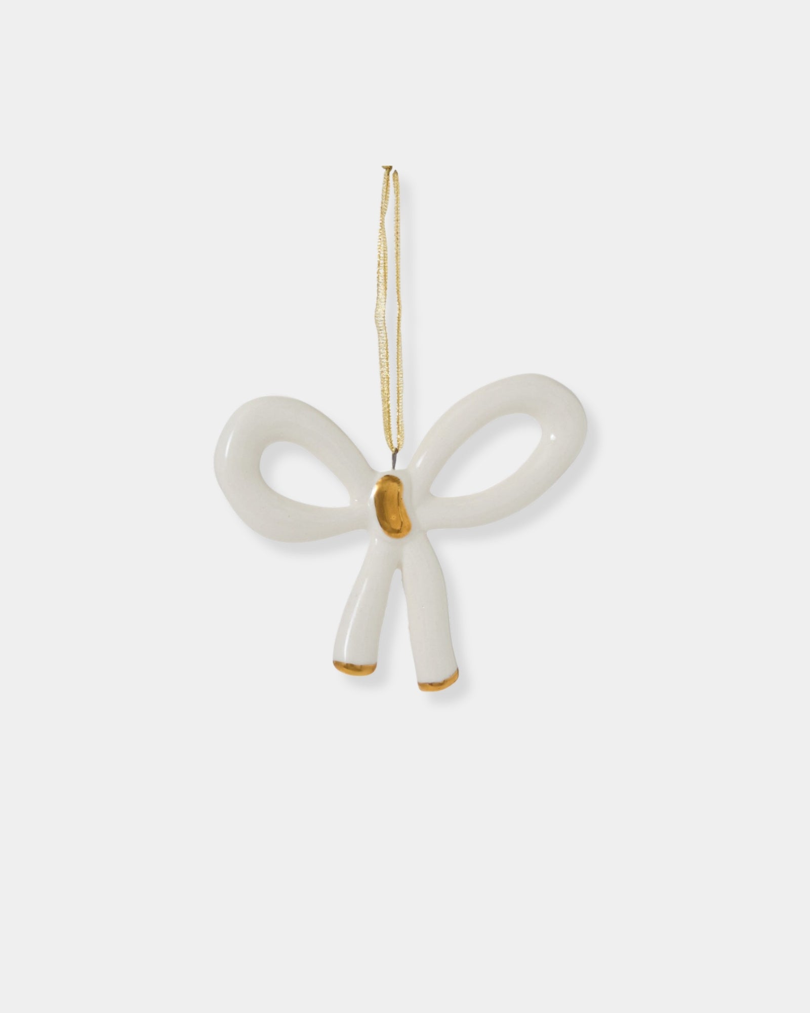 WHITE LUELLA BOW - ORNAMENT