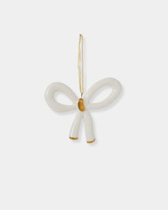 WHITE LUELLA BOW - ORNAMENT