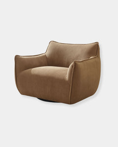 ELIAS SWIVEL CHAIR - GROOVE MAHOGANY