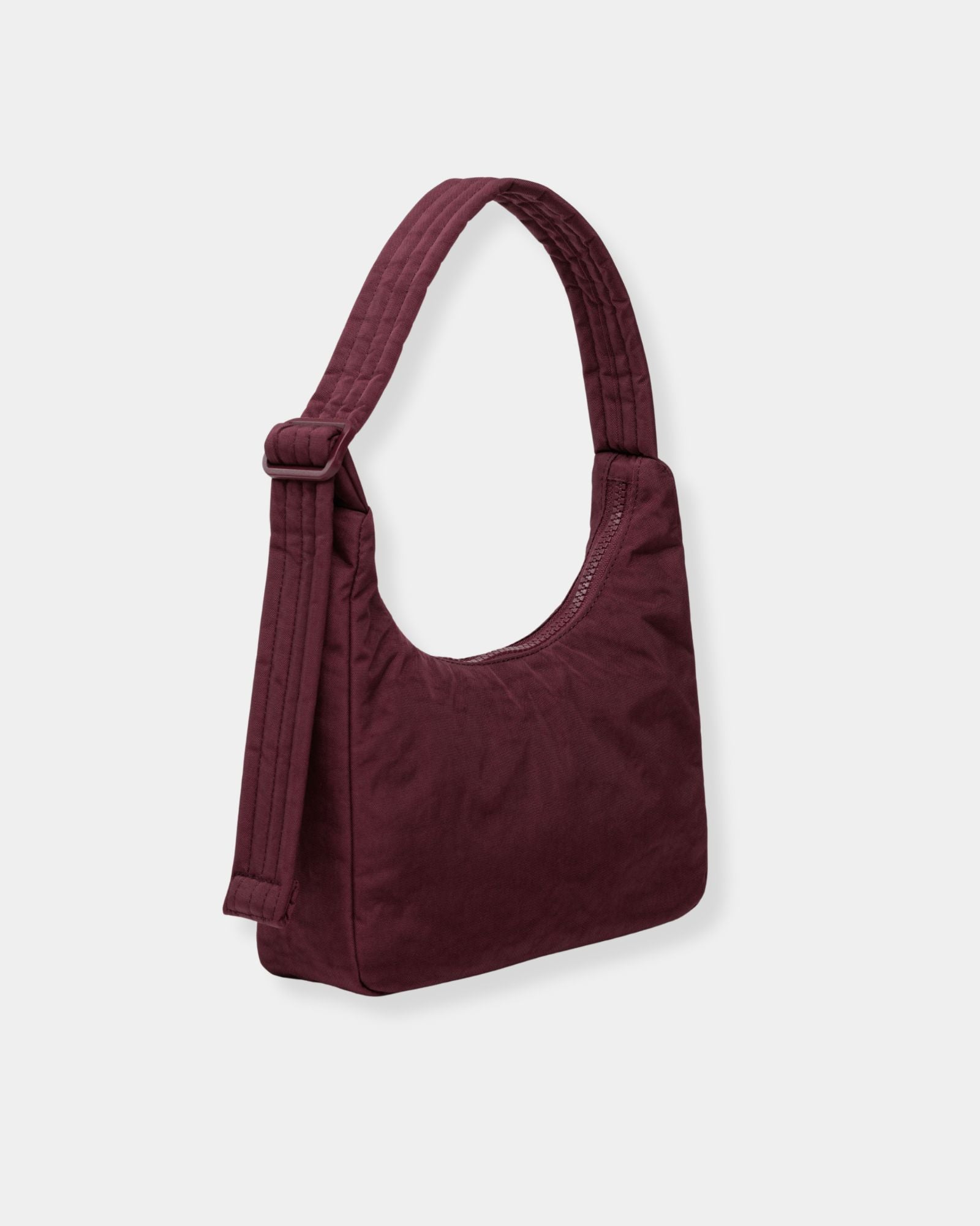 MINI NYLON SHOULDER BAG - MAHOGANY