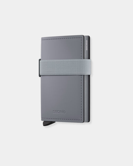 GREY GREY LEATHER MATTE - BANDWALLET