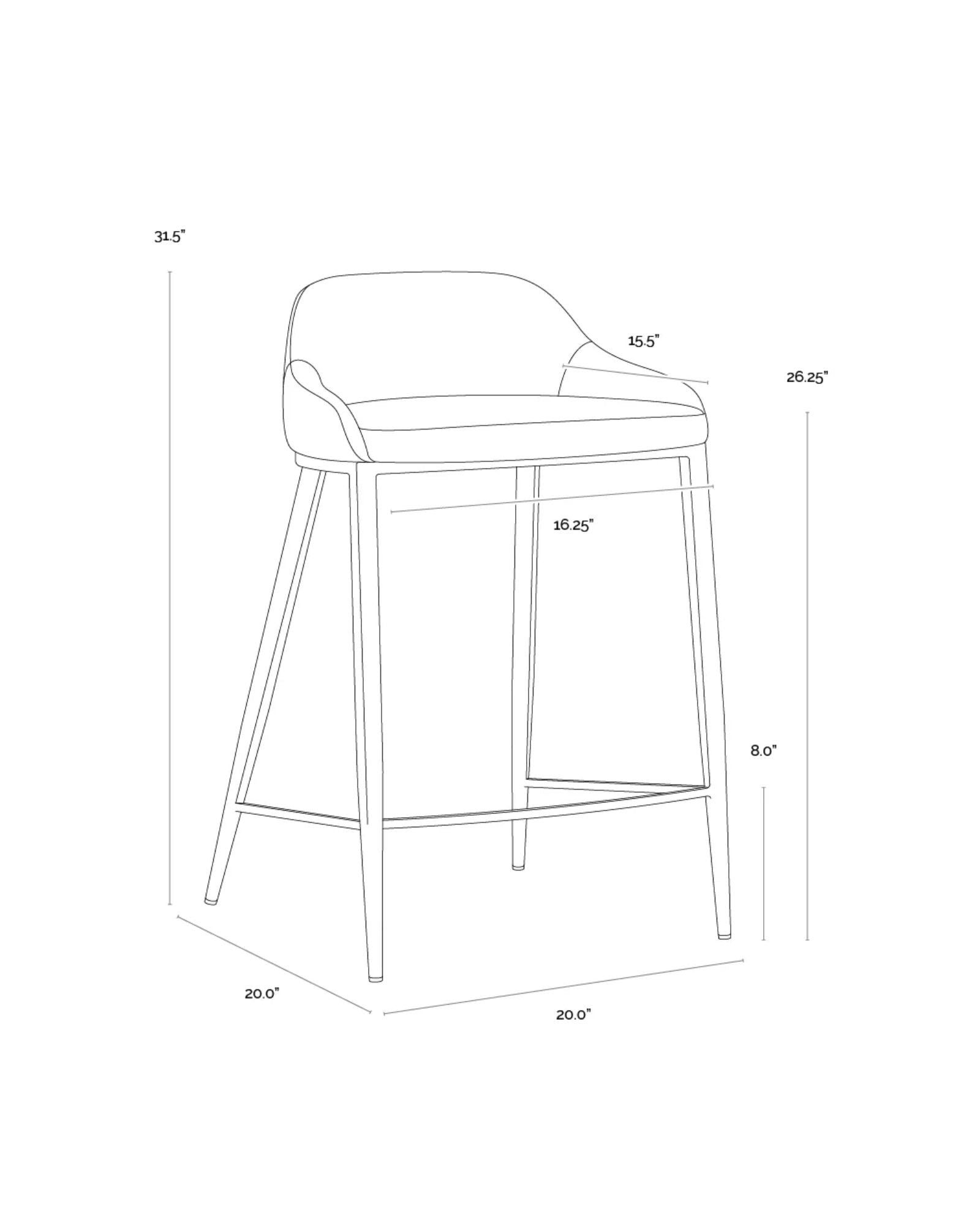 ASTRA COUNTER STOOL - NIGHTFALL BLACK
