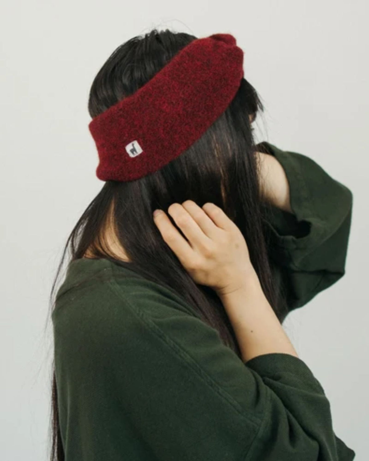 ALPACA TWISTED HEADBAND - WINE