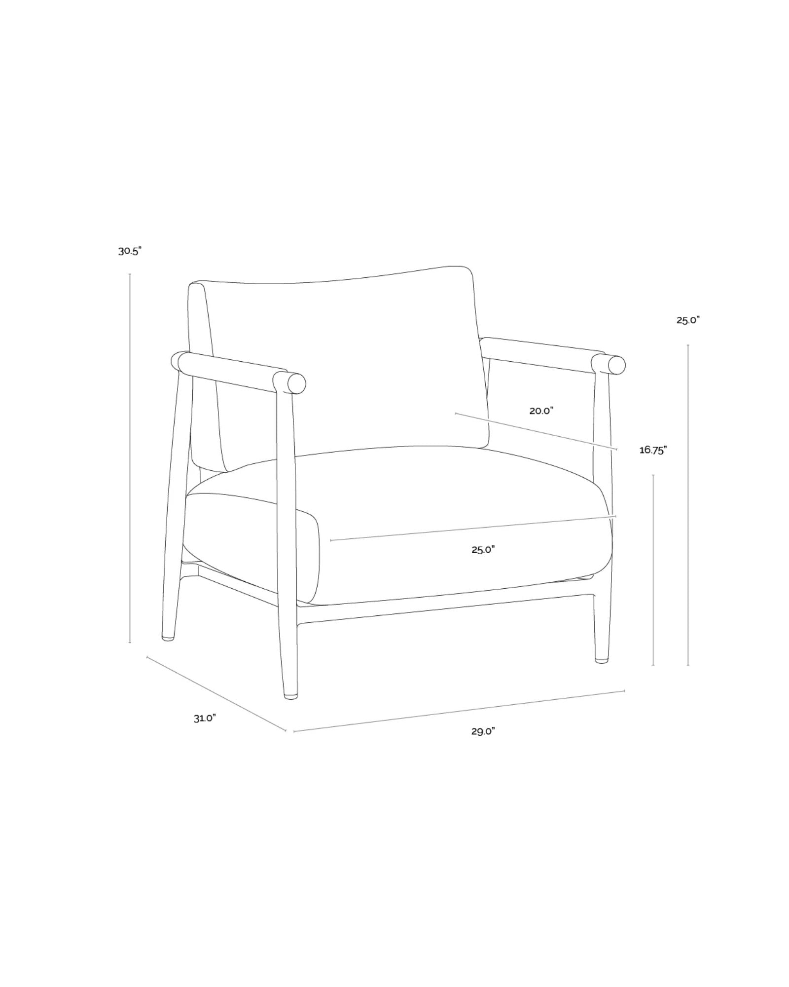MUROS LOUNGE CHAIR - GREIGE