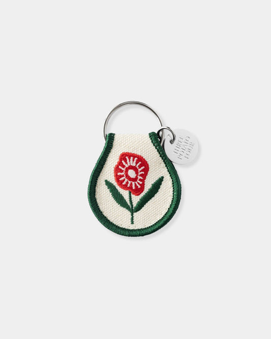 POPPY FLOWER PATCH - KEYCHAIN