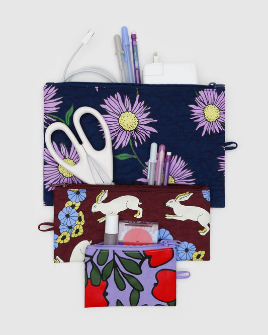 MEDIUM FLAT POUCH - NIGHT ORCHARD