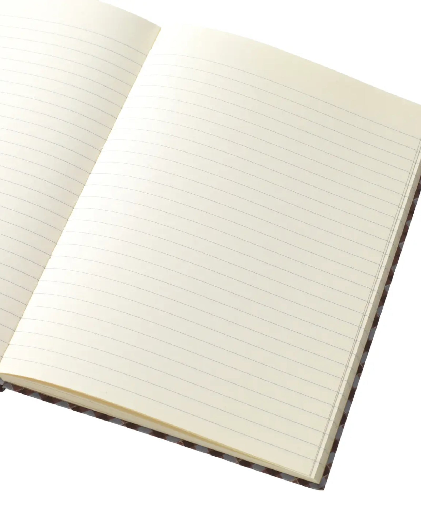 FABRIC LINED NOTEBOOK - PETALS & PLAID
