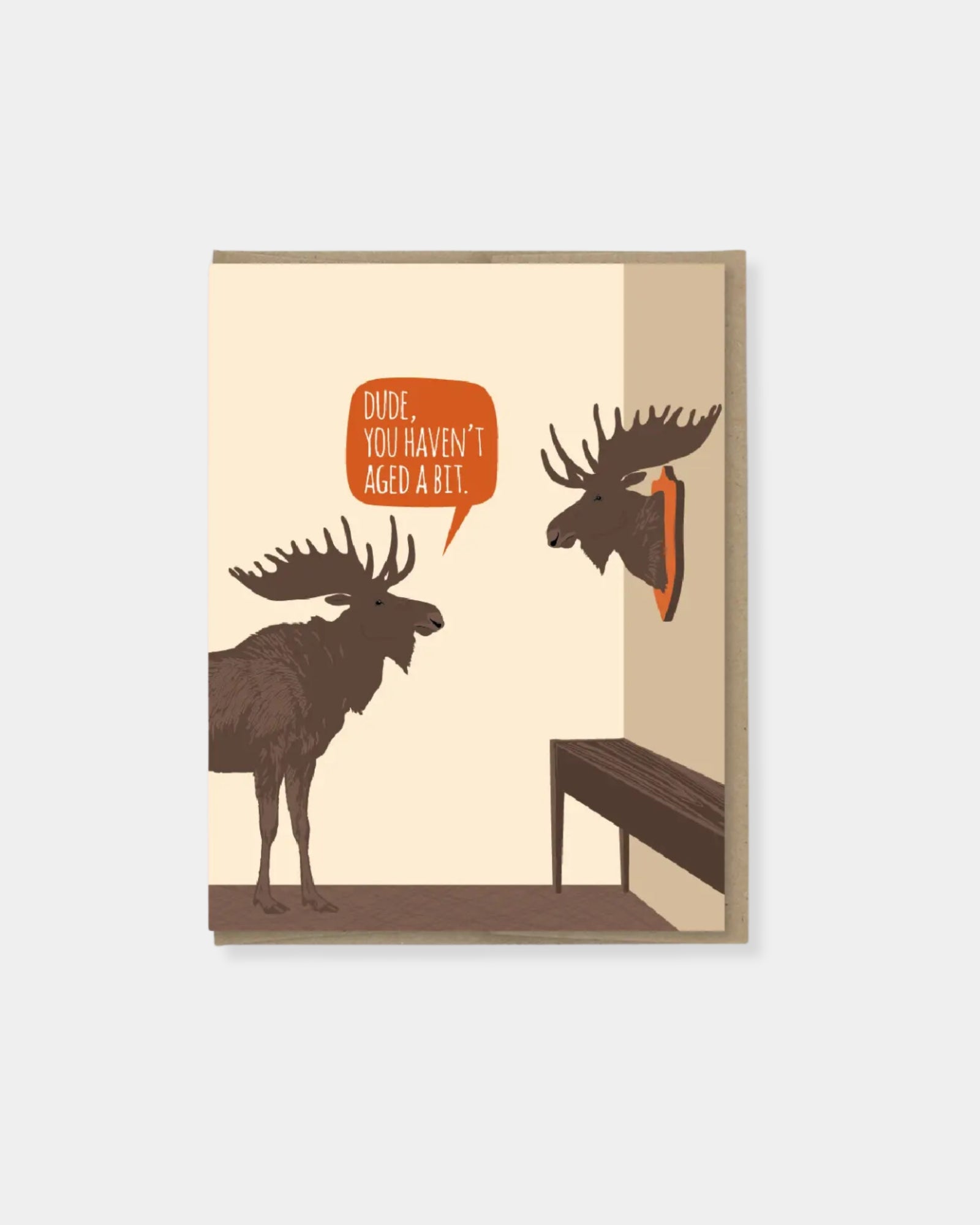 AGED MOOSE TROPHY BIRTHDAY - CARD