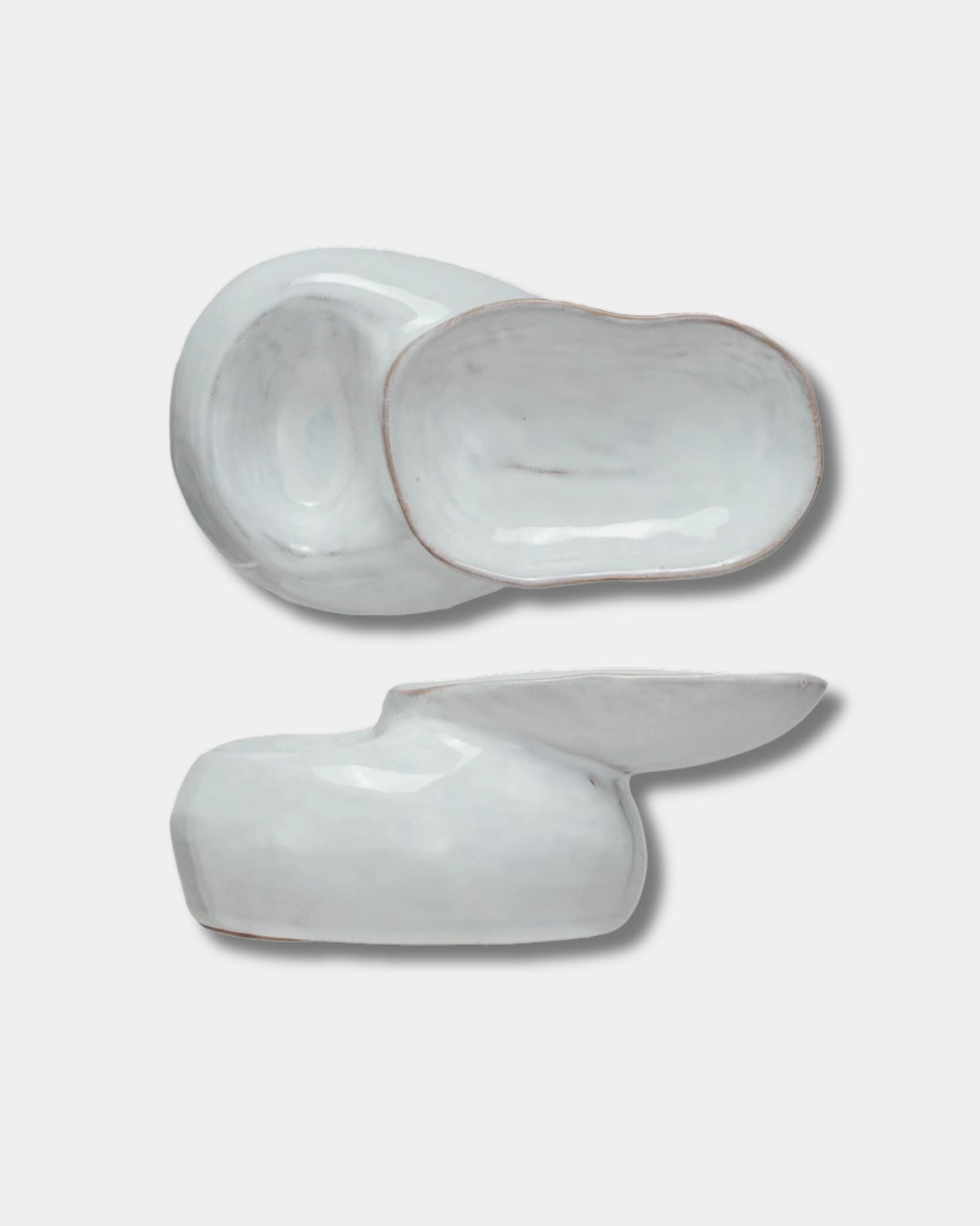 STONEWARE PEDESTAL DISH