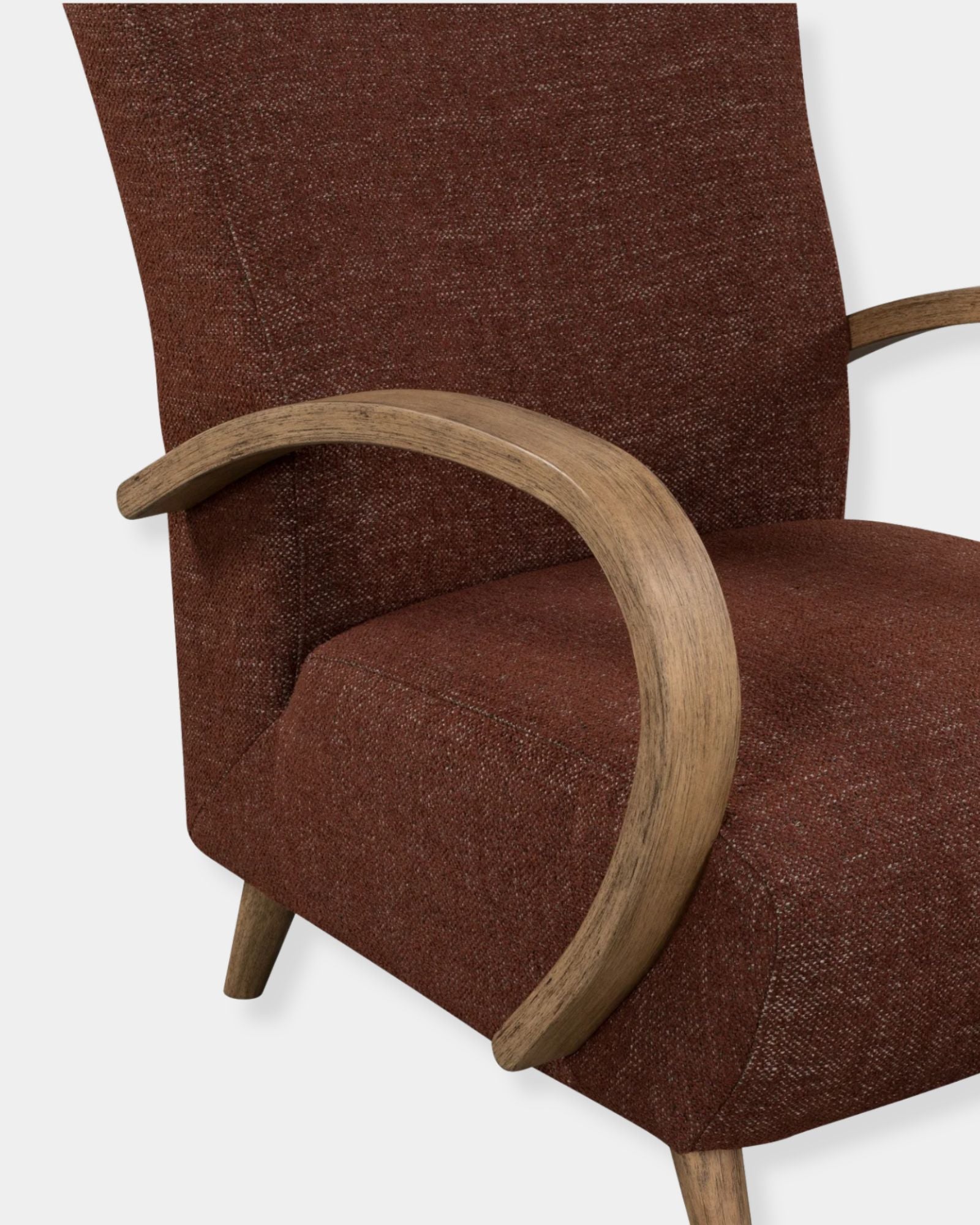 LOUIS CLUB CHAIR - TEXTURED CHOCO