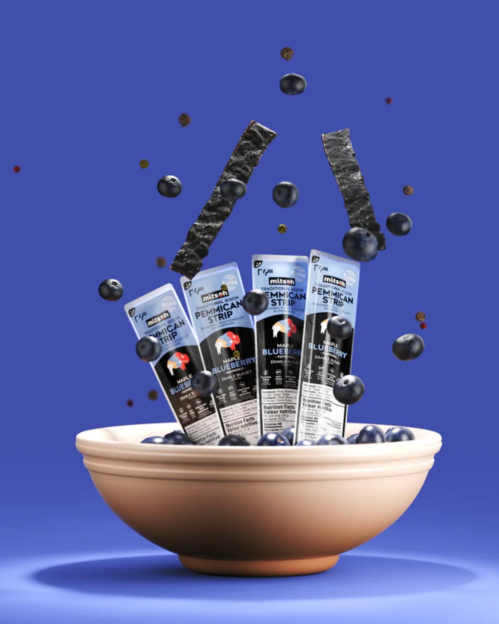 BISON PEPPERED PEMMICAN - MAPLE BLUEBERRY