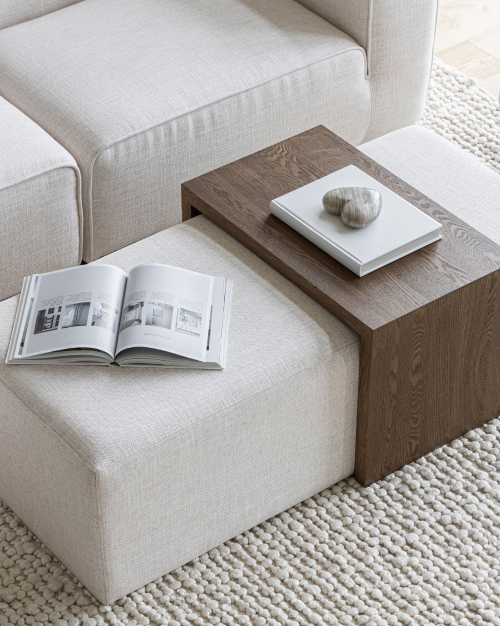 FOREST COFFEE TABLE - CREAM - DARK BROWN