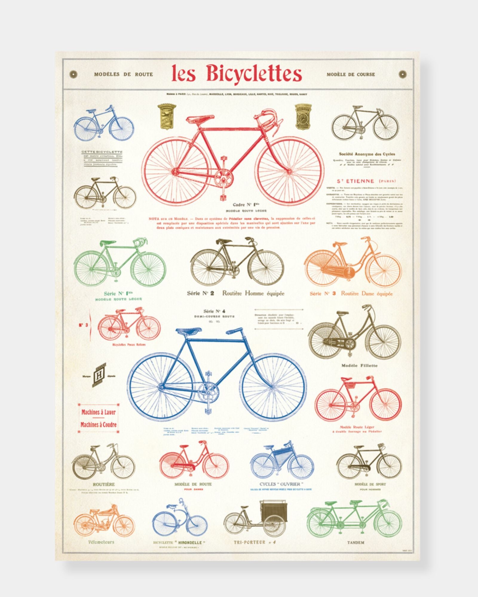 LES BICYCLETTES - POSTER