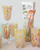 YELLOW CONFETTI DRINKING GLASS - 14oz