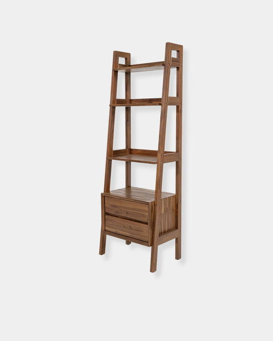 GIA BOOKCASE - WARM PECAN