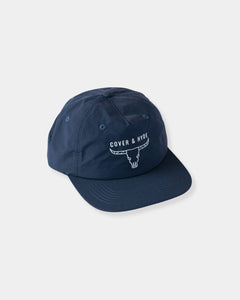 SKULL LOGO - BLUE NYLON HAT