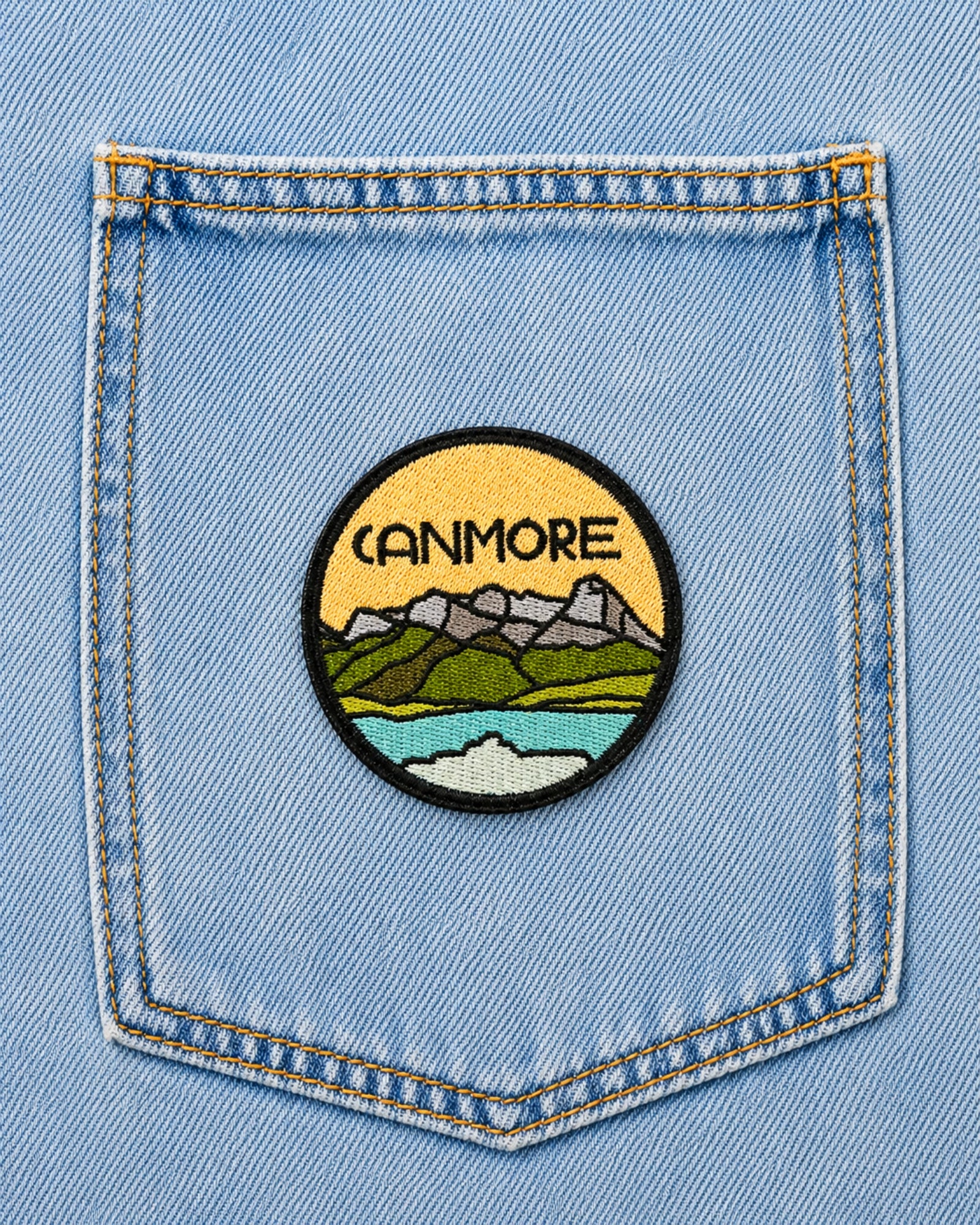 ORANGE CANMORE - IRON ON PATCH
