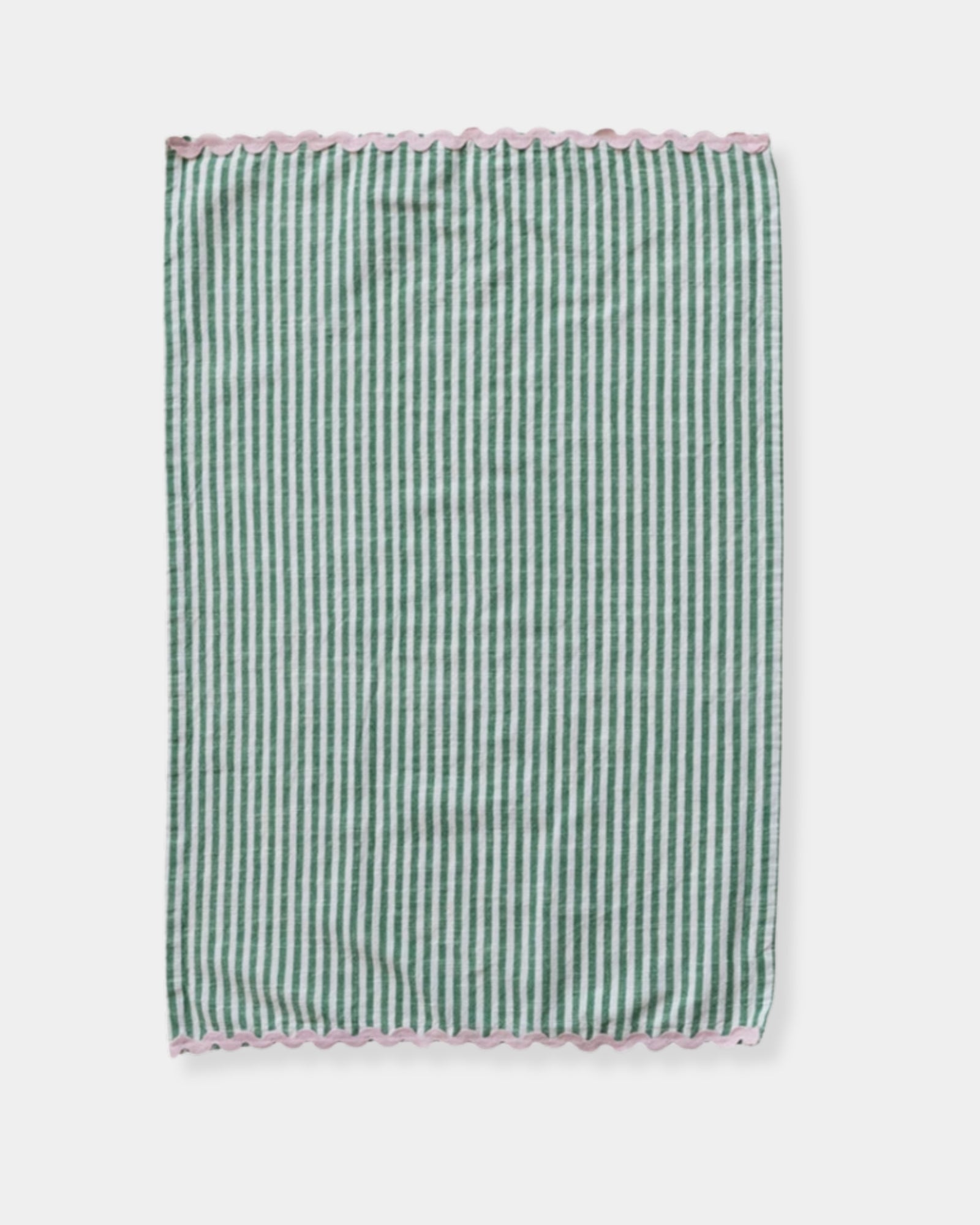 DARK GREEN STRIPED - TEA TOWEL