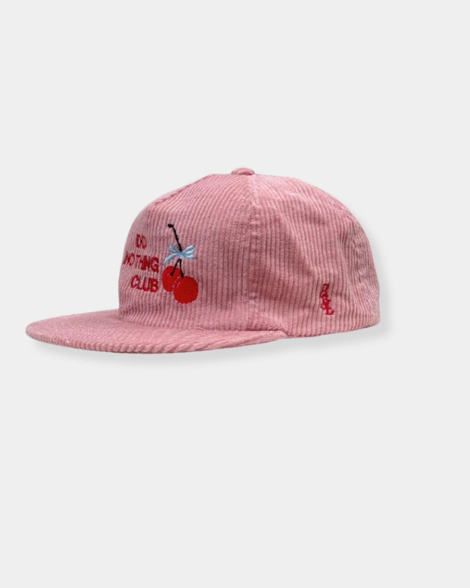 DO NOTHING CORDUROY HAT - PINK