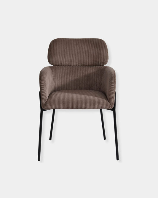 ALLEGRA DINING CHAIR - CORDUROY BROWN | Stonewaters