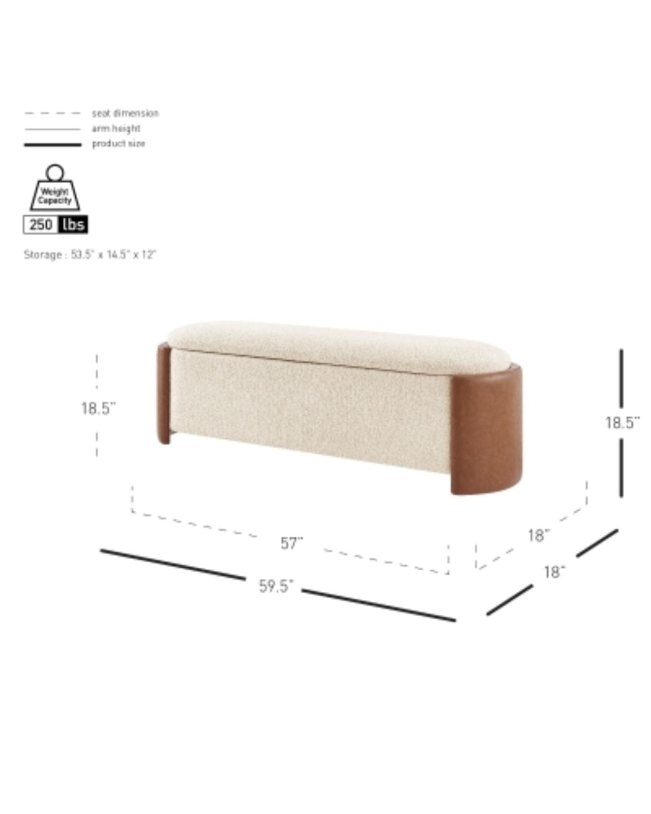 ALYSSA STORAGE BENCH | Stonewaters