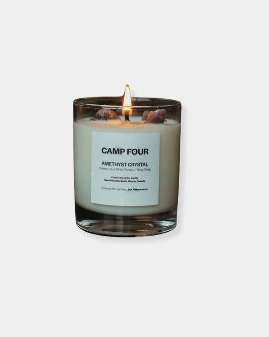 AMETHYST CRYSTAL 9 OZ - CANDLE | Stonewaters