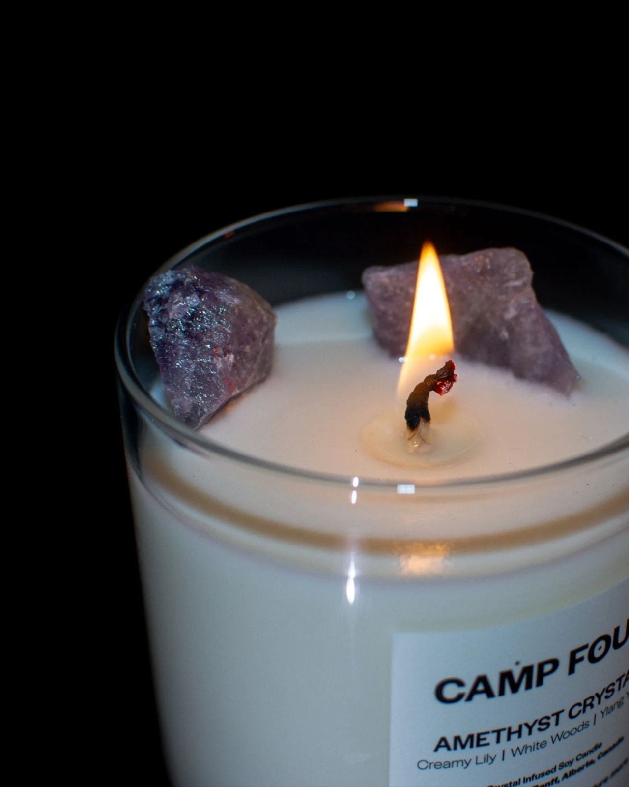 AMETHYST CRYSTAL 9 OZ - CANDLE | Stonewaters