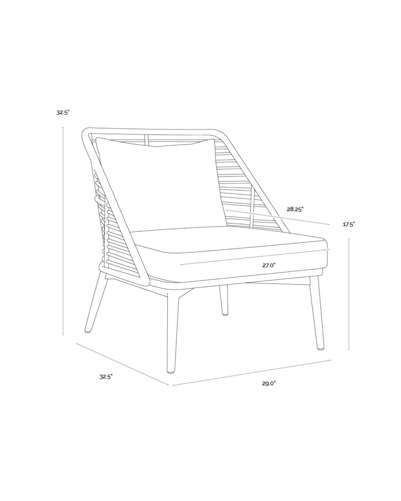 ANDRIA LOUNGE CHAIR - PALAZZO TAUPE | Stonewaters